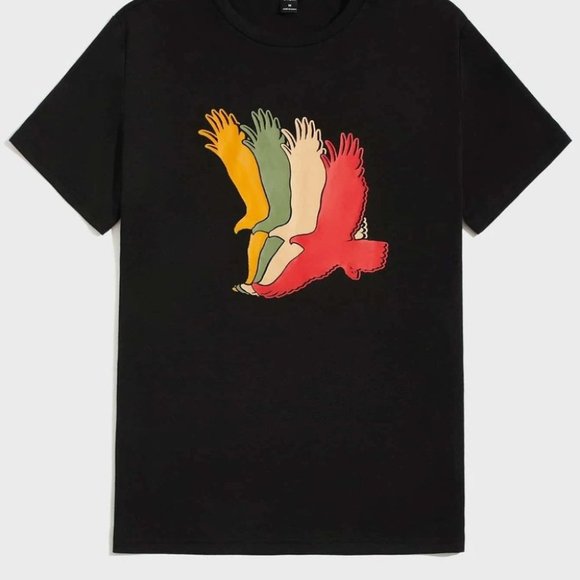 . Other - Casual Men's Summer Eagle Crew Neck Tee Black